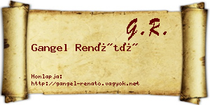 Gangel Renátó névjegykártya